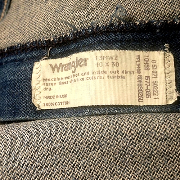 Wrangler men's blue denim jeans size 40x30 - Picture 7 of 7
